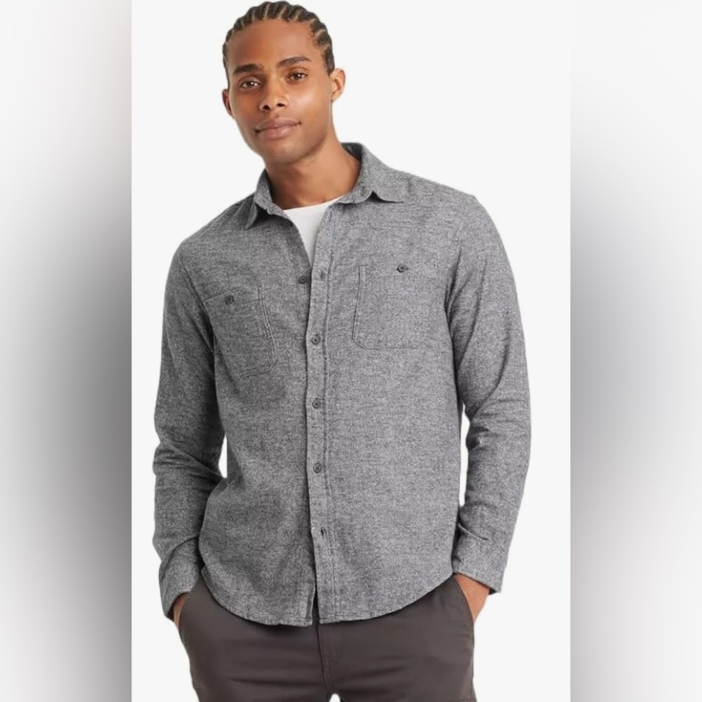 Goodfellow & Co Men's Midweight Flannel Long Sleeve Button-Down Shirt
